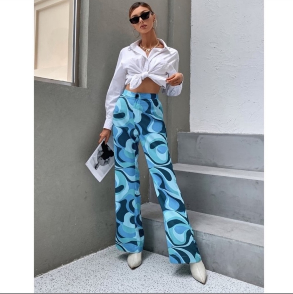 Zara printed palazzo pants